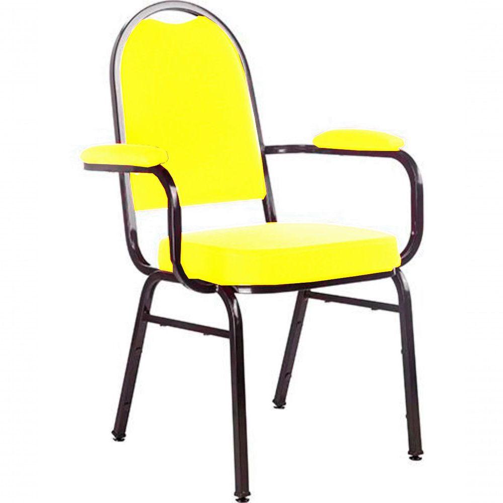Miniatura Cadeira Com Braços Para Auditórios Linha Hotel Amarelo
