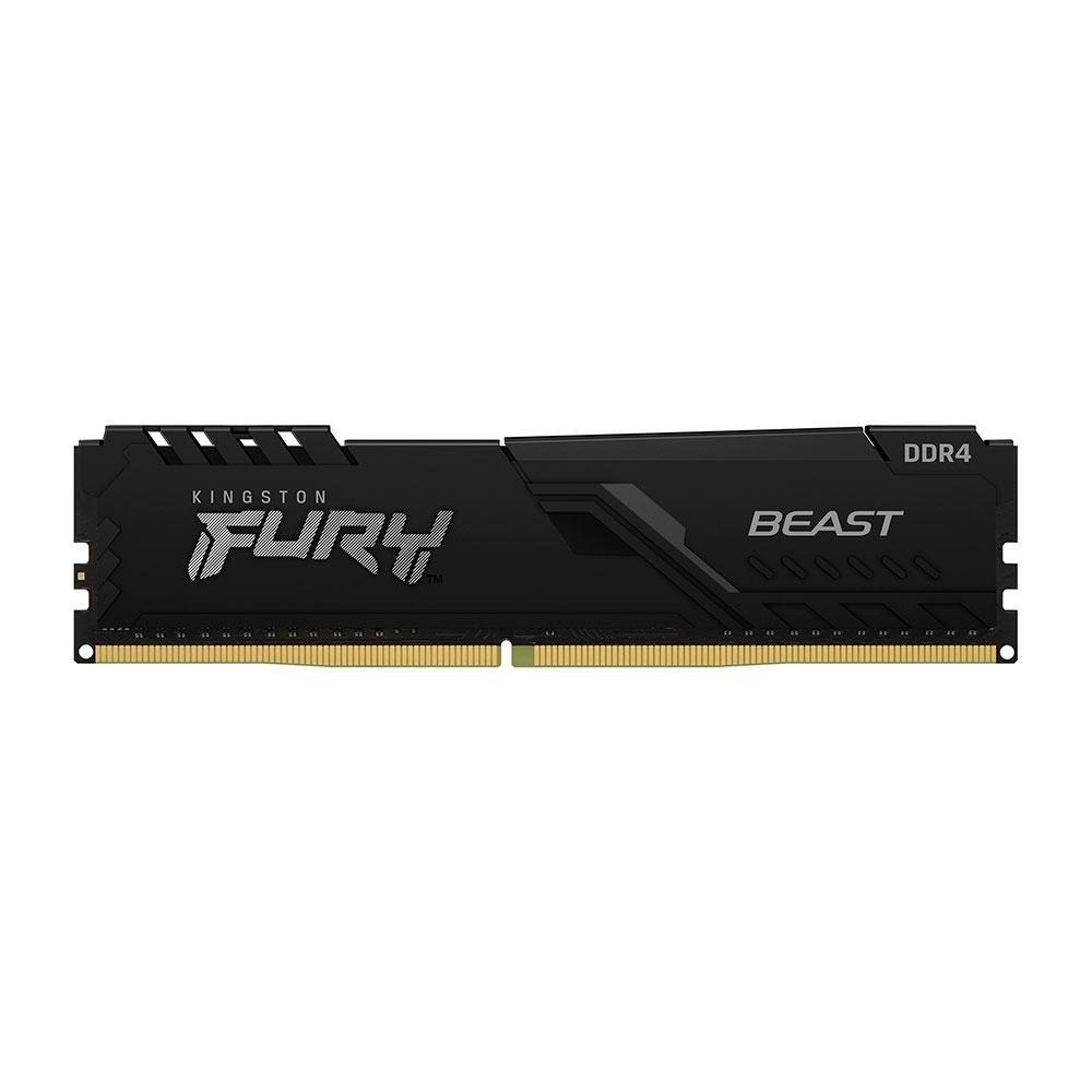 Miniatura Memória RAM Kingston Fury Beast, 16GB, 3200MHz, DDR4, CL16, Preto - KF432C16BB1/16