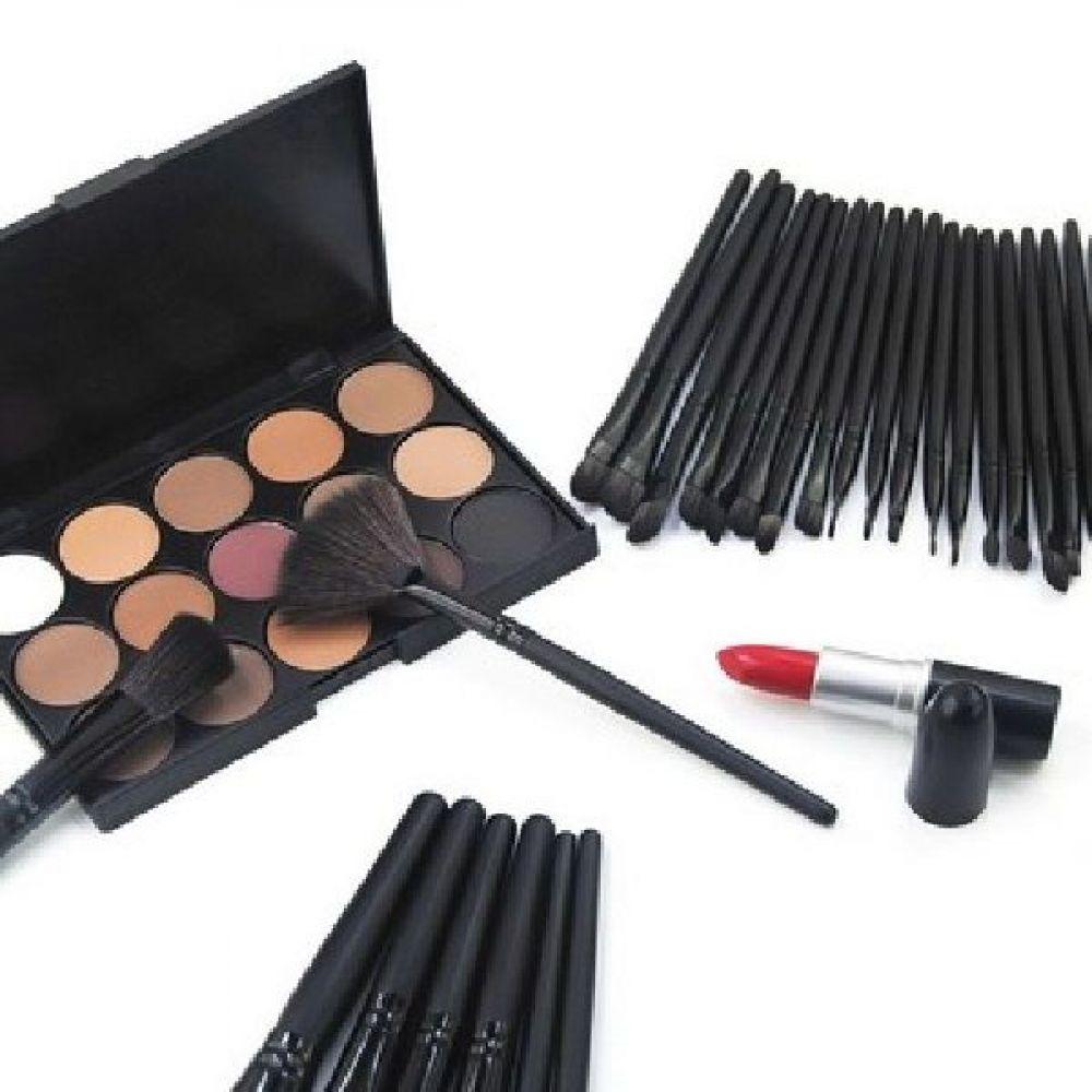 Miniatura Kit Pinceis Maquiagem Profissional 32 Peças Com Estojo