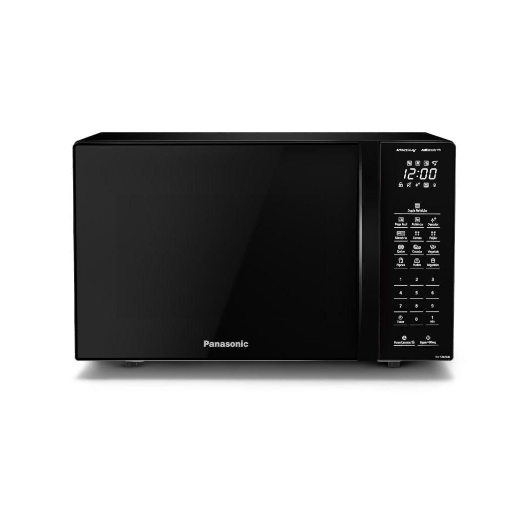 Microondas Panasonic Dupla Refeição 34L Black Glass NN-ST66NBRU