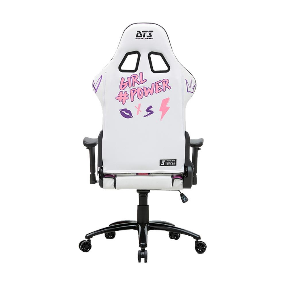 Miniatura Cadeira Dt3 Girl Power Edição Limitada Branco E Rosa