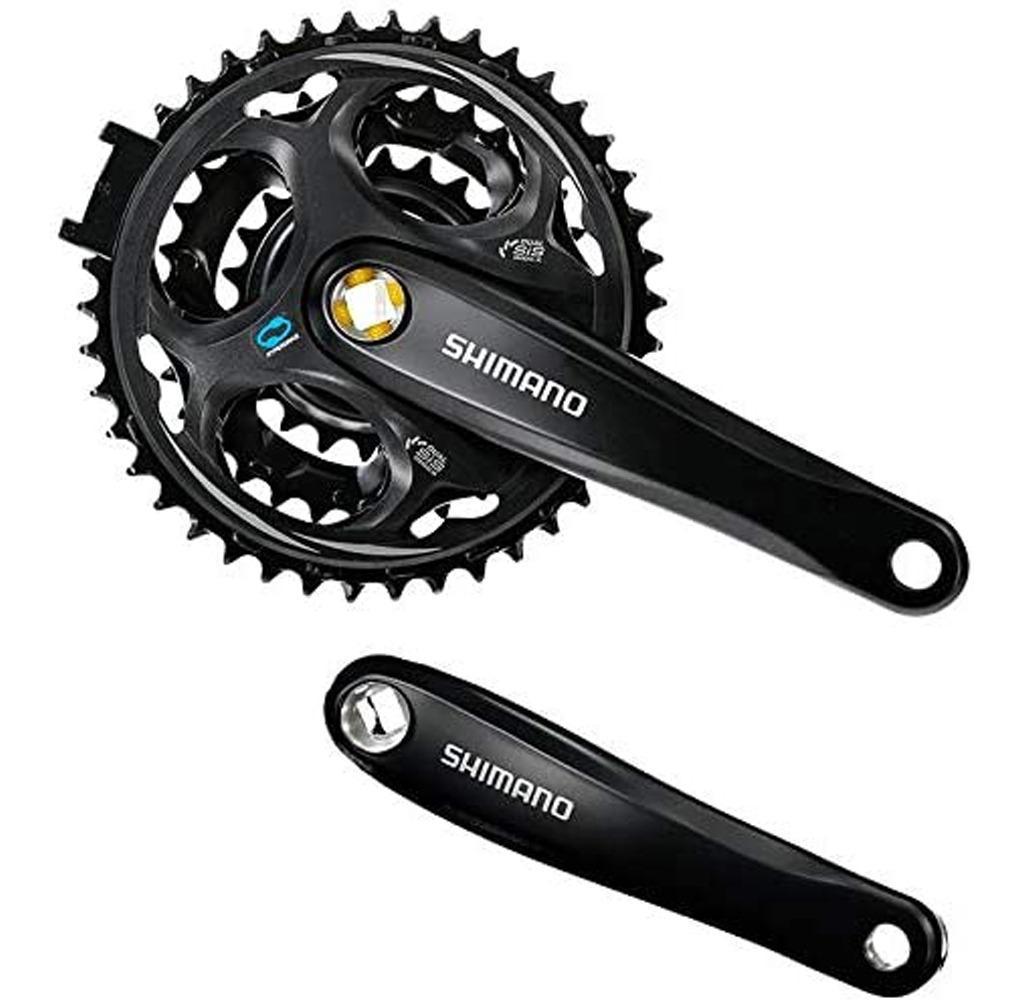 Miniatura Pedivela Shimano Altus 170Mm Ponta Quadrada 7/8V Preto