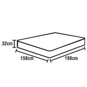Miniatura Colchão Queen Size Herval Regence com Pillow Top e Molas Ensacadas 32x158x198cm – Marrom/Branco