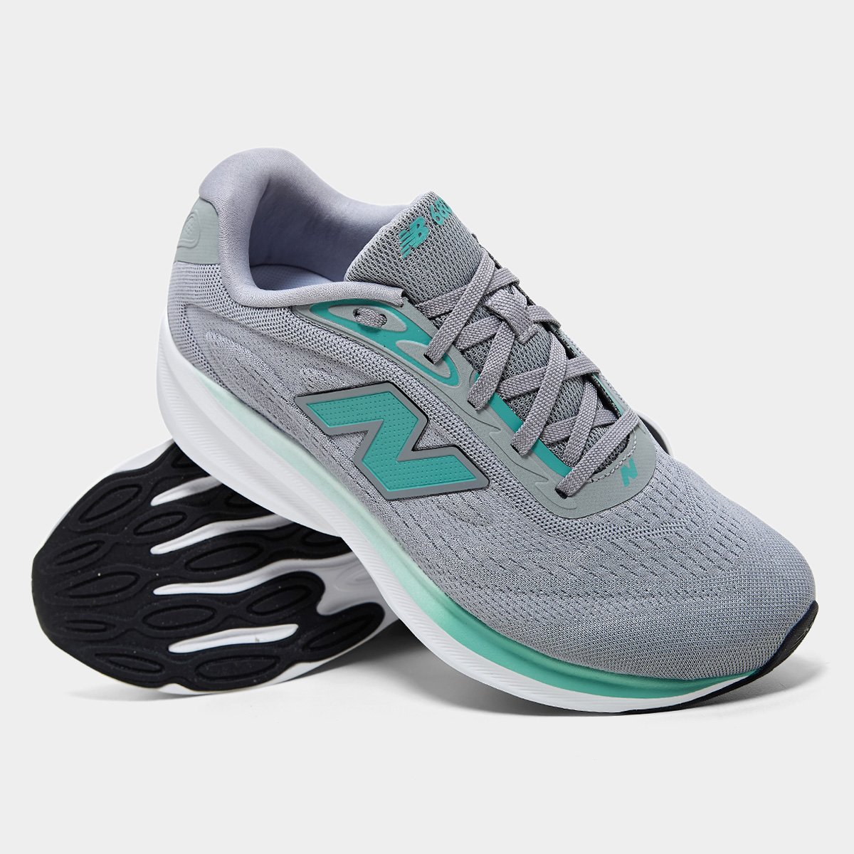Miniatura Tênis New Balance Fresh Foam 680V9 Masculino Cinza+Verde - 38