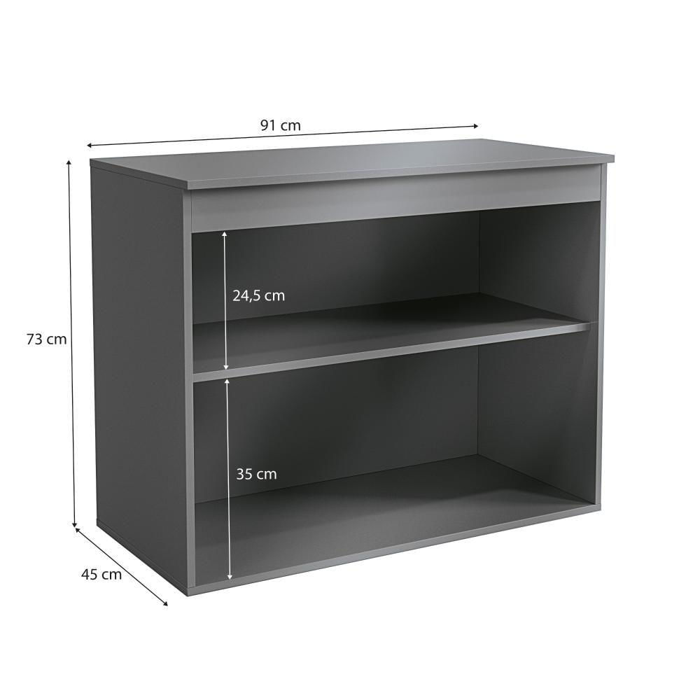 Miniatura Armário Baixo Kappesberg 2 Portas Office Platinum 91cm