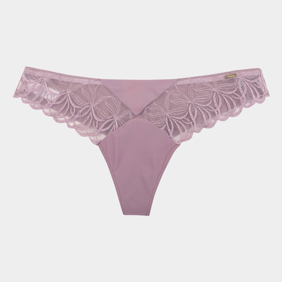Miniatura Calcinha Fio Dental Plus Size Dilady Rendada Rosa Escuro - 52