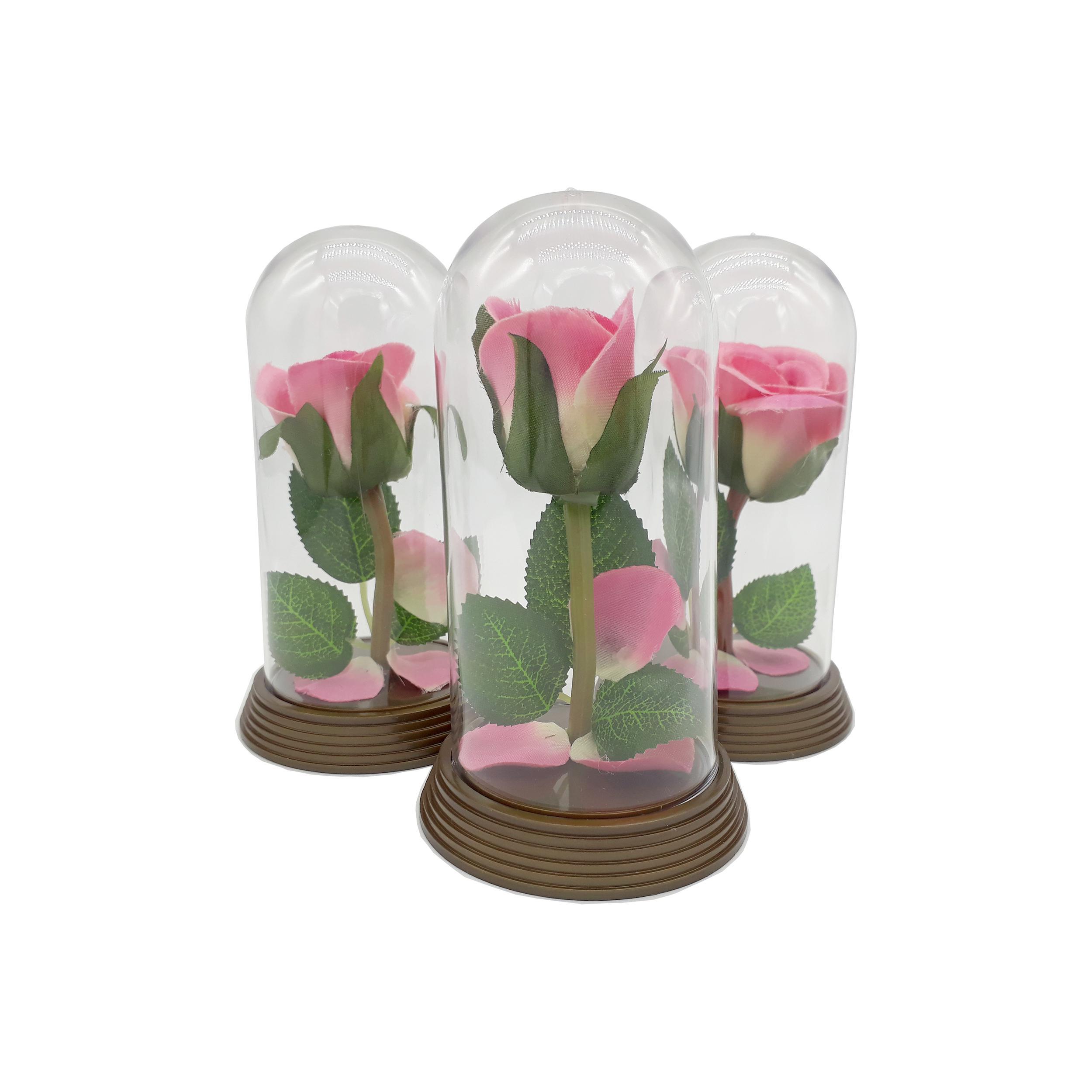 Miniatura Kit 10 Mini Flores Cor Rosa A Bela E A Fera/Pequeno Príncipe