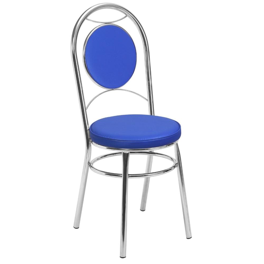 Miniatura Kit 2 Cadeiras Cromadas CC10 A103 Debrum Cromado/Azul