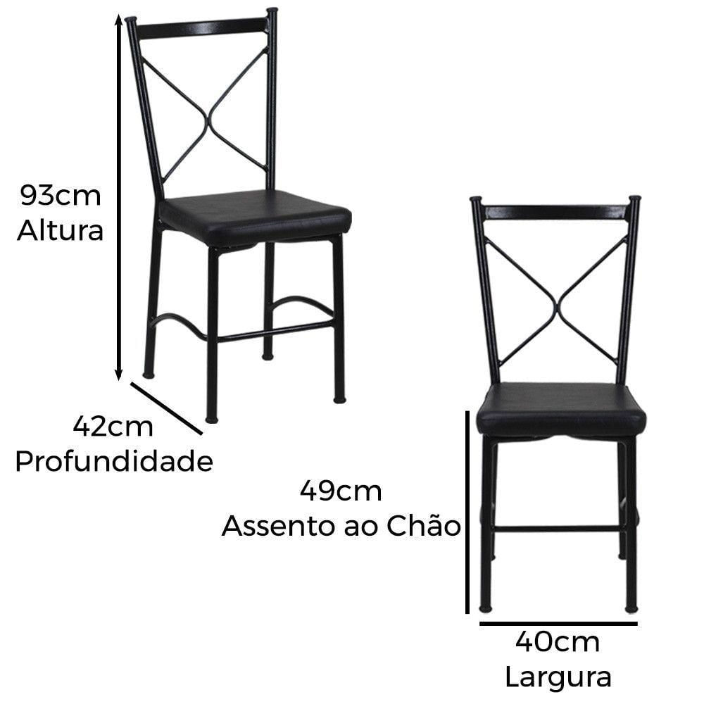 Miniatura Kit 2 Cadeiras Buffet Em Alumínio Marrom Com Bege