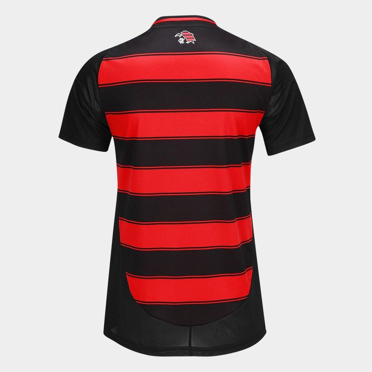 Miniatura Camisa Flamengo I 25/26 s/n Torcedor Adidas Feminina Preto - EP