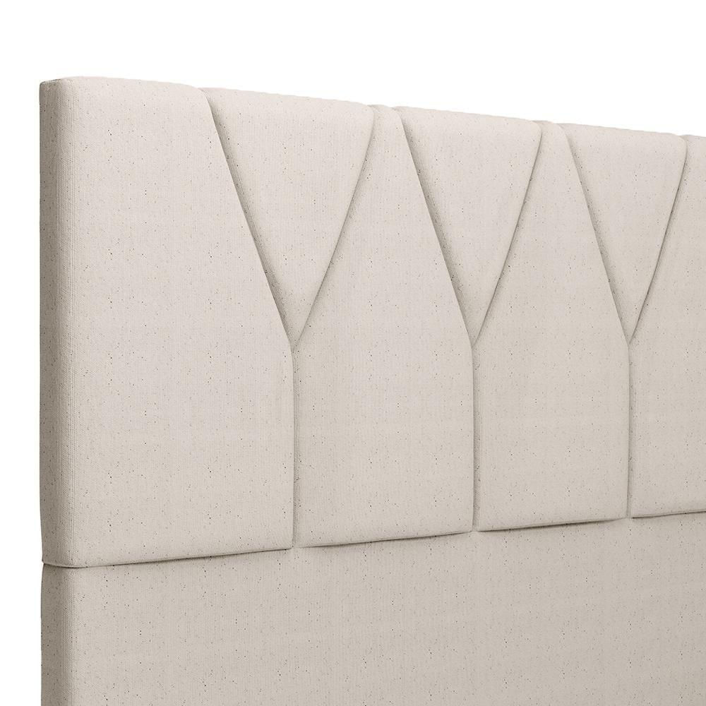 Cabeceira Cama Box Casal 140cm Aura Linho W01 Cru - Mpozenato