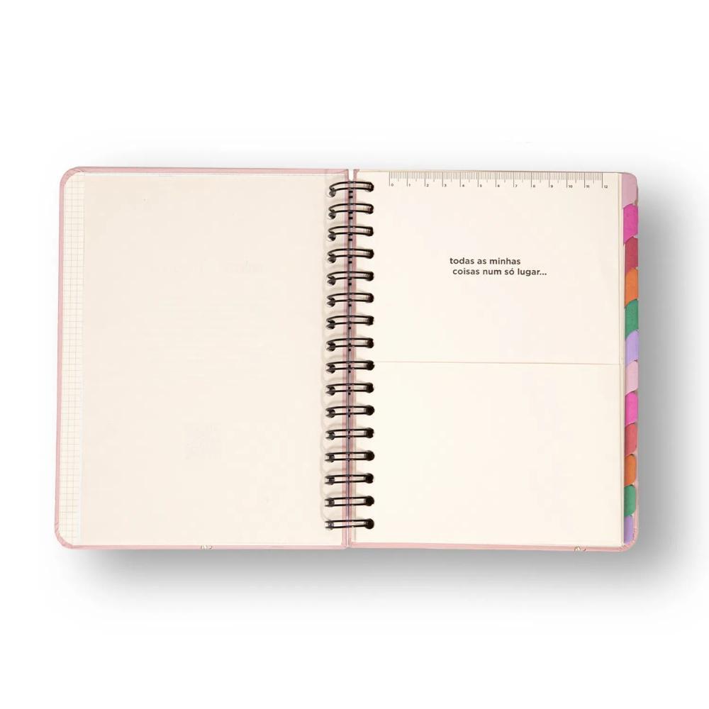 Miniatura Planner Permanente Cicero Wire-O Semanal Notas A5 - Colmeia