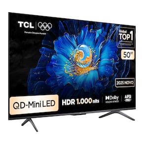 Miniatura Smart TV TCL 50" 4K QD-Mini Led 50C6KS 60Hz com Sistema Operacional Google TV