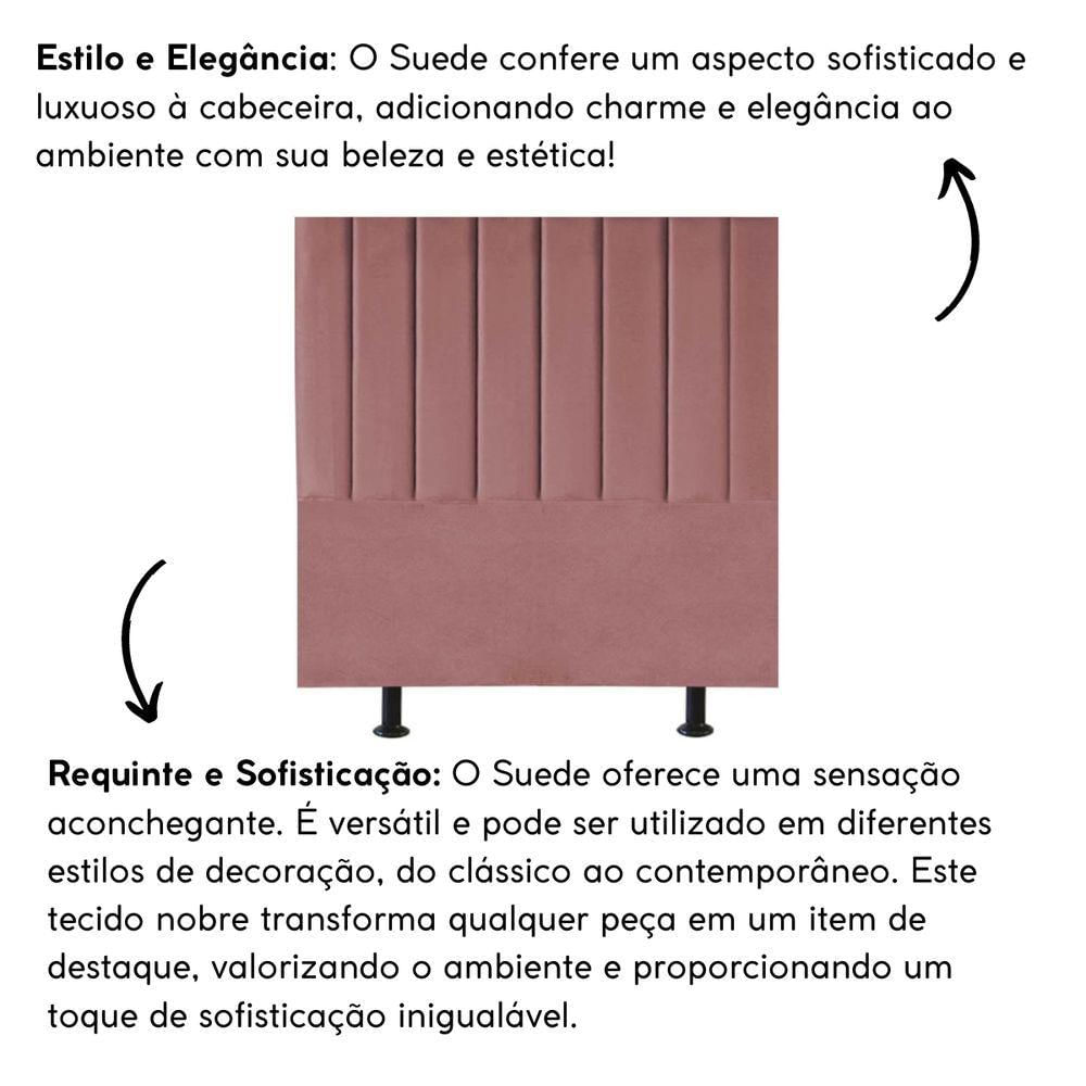 Miniatura Cabeceira De Cama Solteiro Box 100 Cm Marina Suede rosê