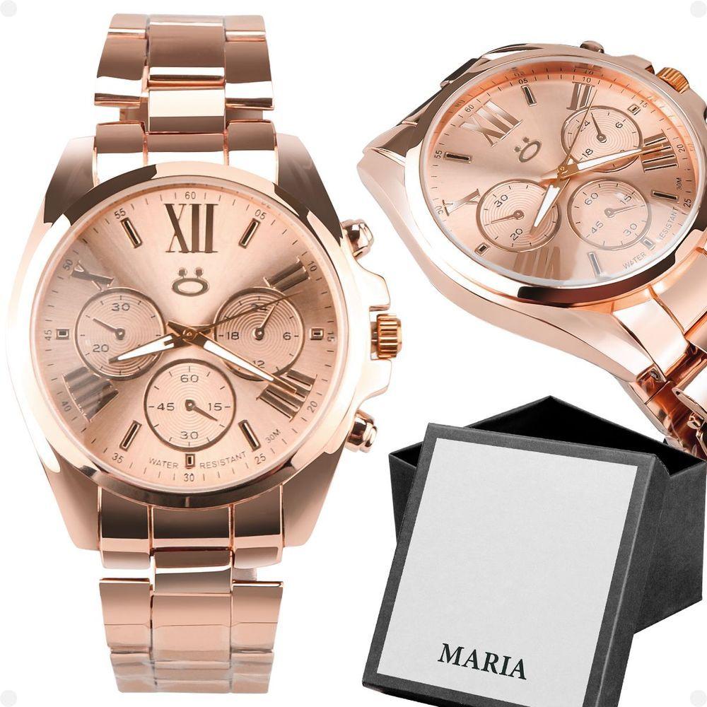 Miniatura Relogio Feminino Aço Inoxidavel Banhado + Caixa Rose