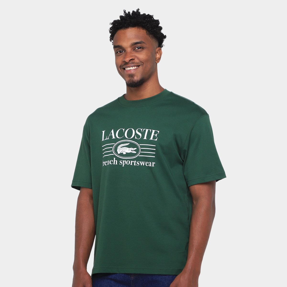 Miniatura Camiseta Lacoste Básica Masculina Verde - G