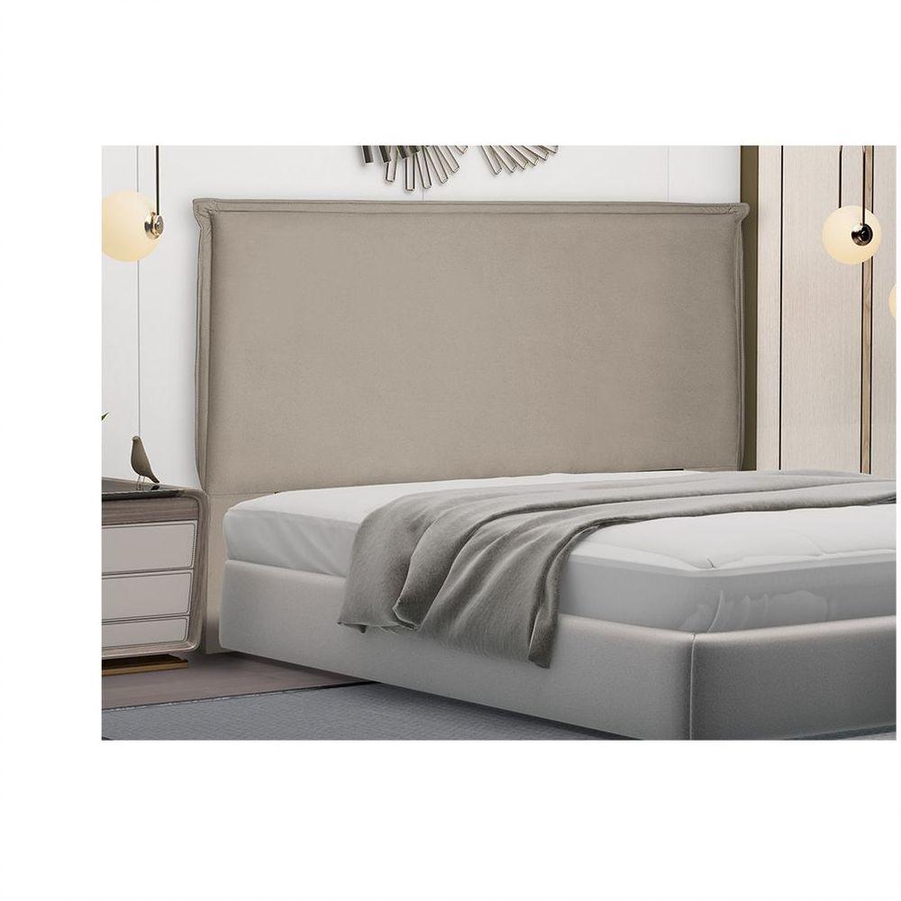 Miniatura Cabeceira Garden Cama Box King 195 Cm Suede Bege