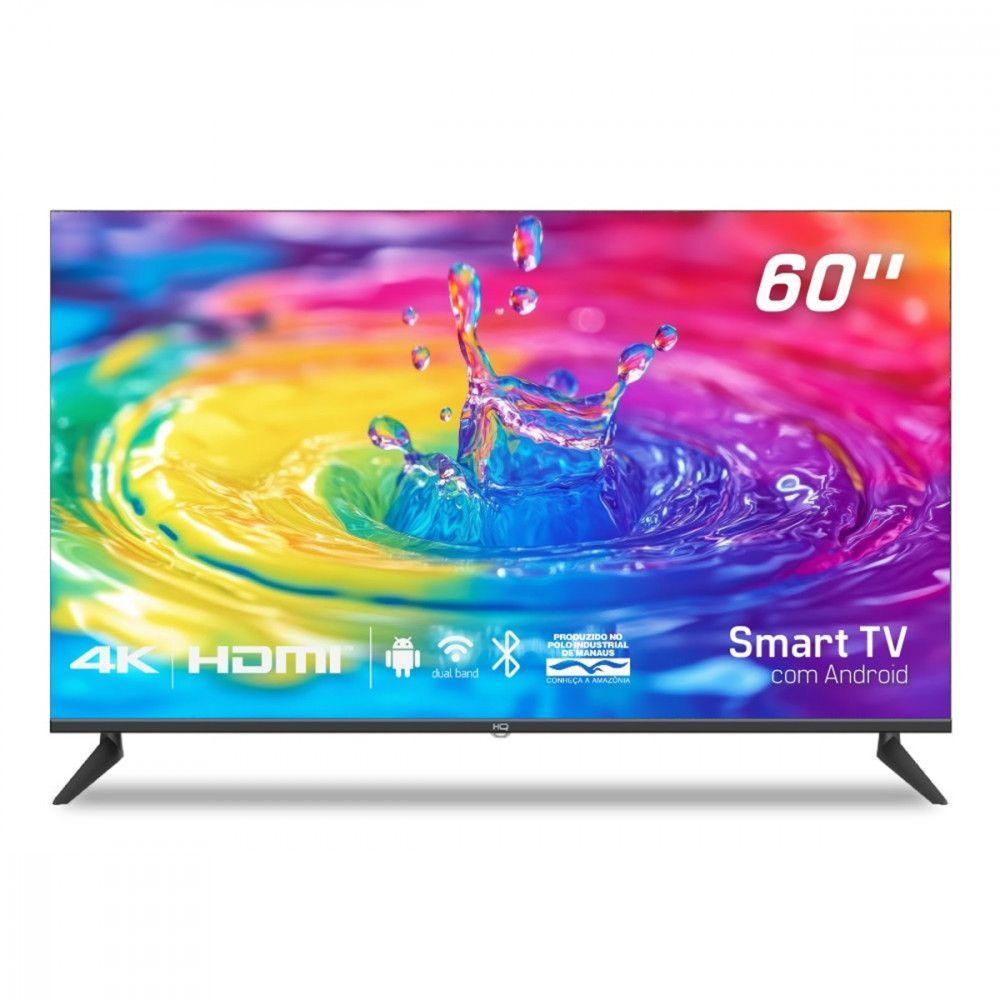 Miniatura Smart Tv Led Hq 60 Ultra Hd 4k Com Hdr Android 11 Wi-fi Blue Preto