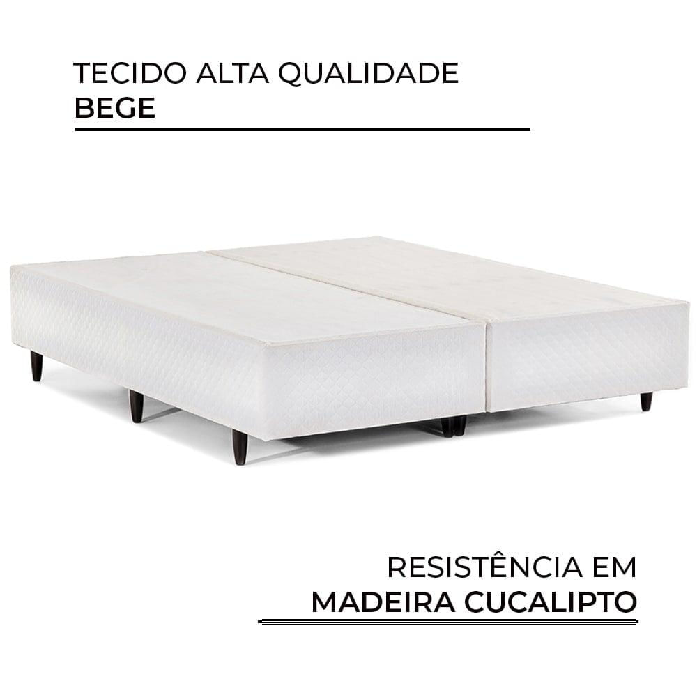 Cama Box com Cabeceira Queen Herval Irland, de Molas Maxspring, 72x158x198 cm