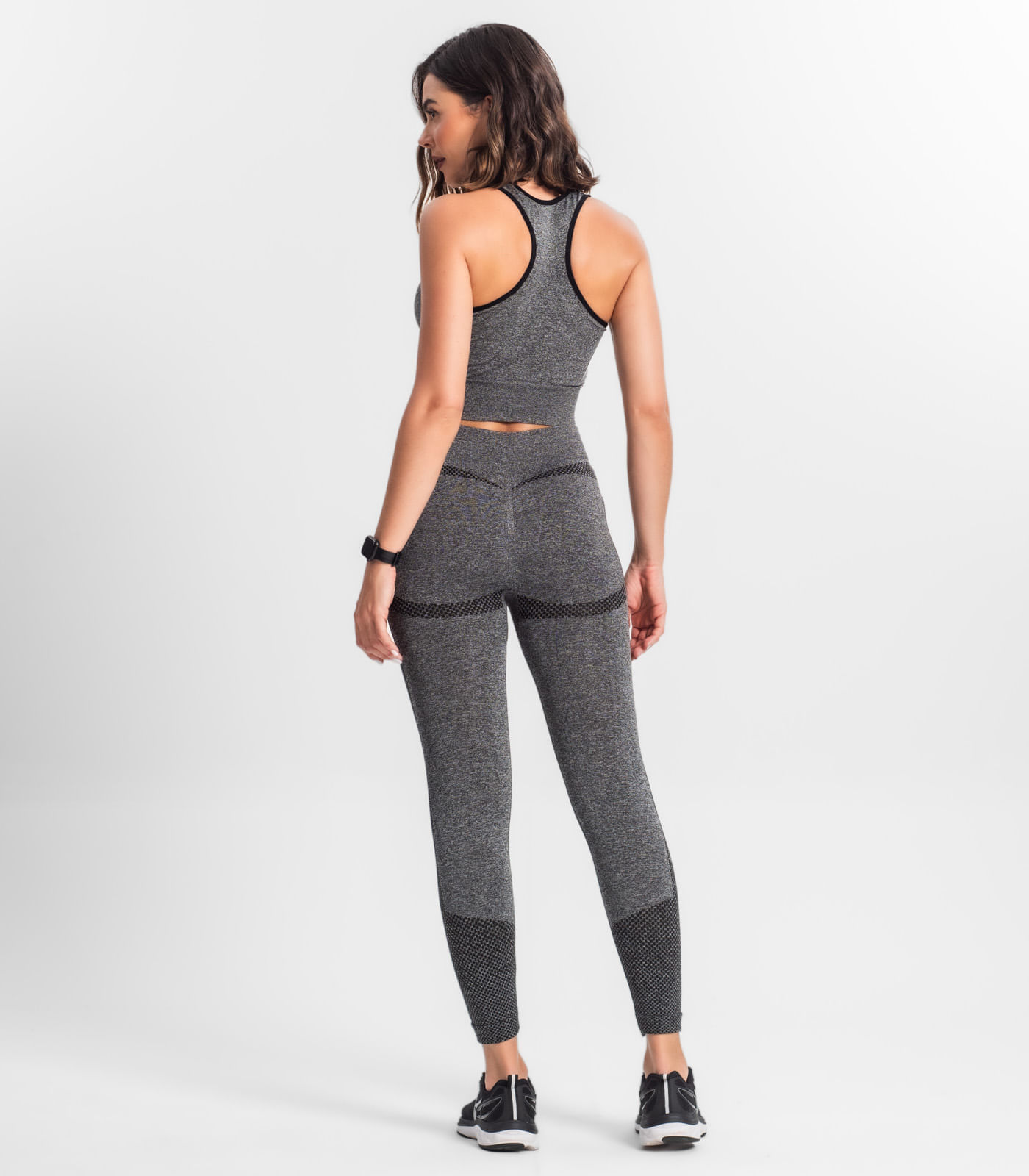 Miniatura Legging Feminina Cintura Alta Seamless Style Box Preto G