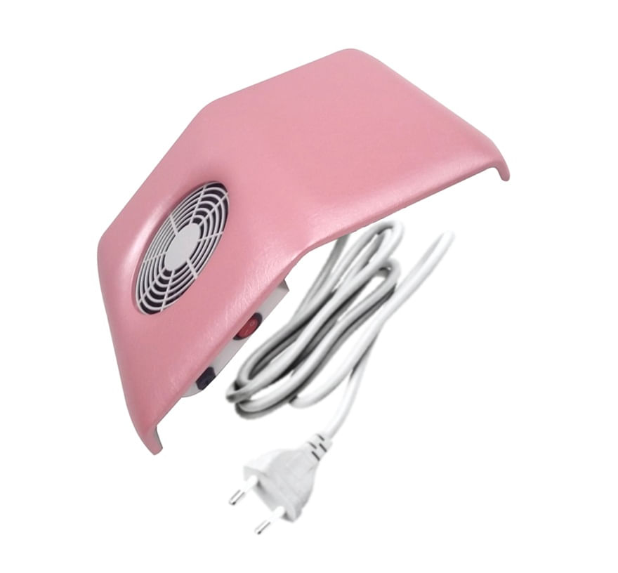 Miniatura Sugador Aspirador Coletor Pó Unhas Gel Acrigel 110v Rosa
