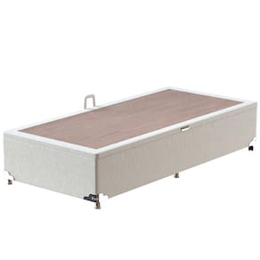 Miniatura Base Box para Colchão de Solteiro Probel com Baú Universal 34x88x188cm Branco