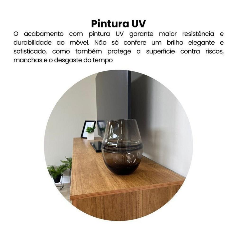 Kit para Sala de Estar Rack e Aparador e Mesa de Centro City Cinamomo/Off White