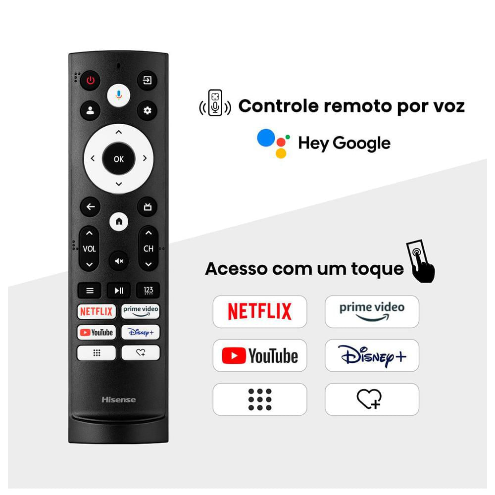 Smart TV Hisense QLED 4K UHD 65" 65Q6N Polegadas com Wi-Fi - 65A51HUA Bivolt