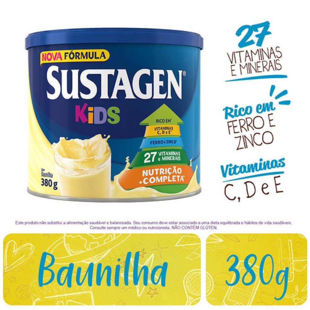Miniatura Complemento Alimentar Sustagen Kids Sabor Baunilha 380g