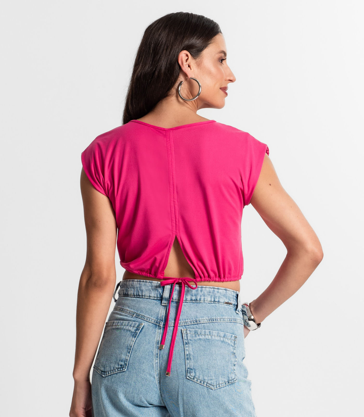 Miniatura Blusa Feminina Manga Curta Rovitex Rosa G