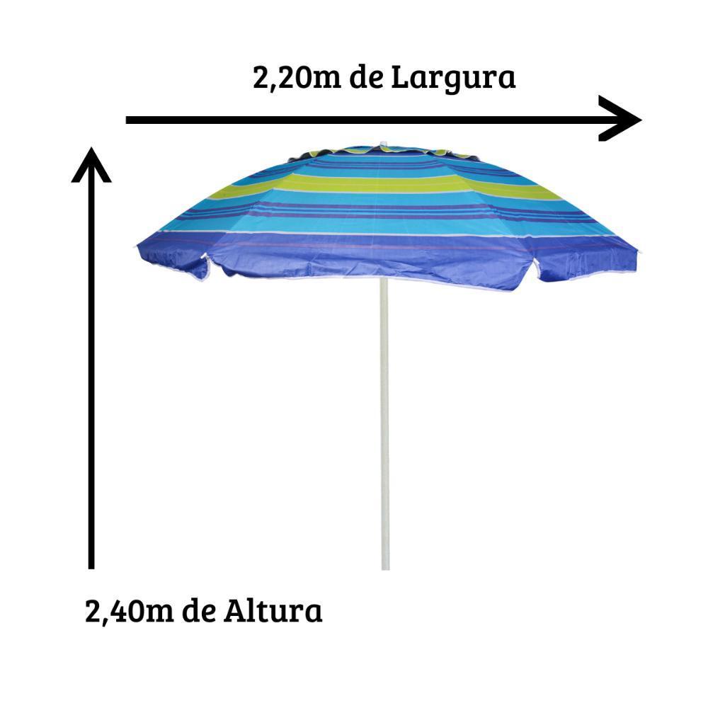 Guarda Sol Gigante Articulável 2,40M Praia Piscina Reforçado