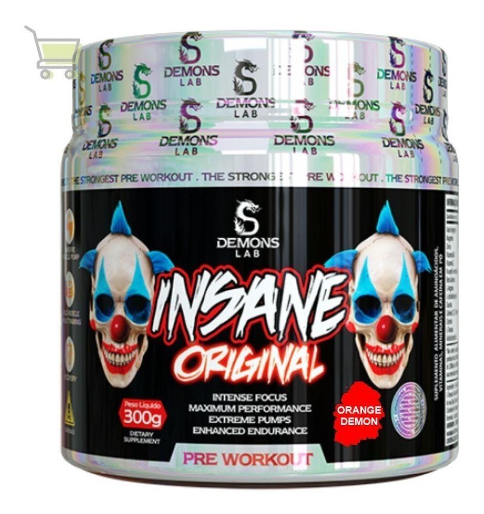 Miniatura Pré Treino Insane Original 300G Demons Lab - Orange