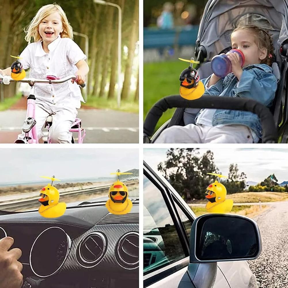 Buzina Patinho Pato Guidão Bicicleta Bike Moto Led Hélice