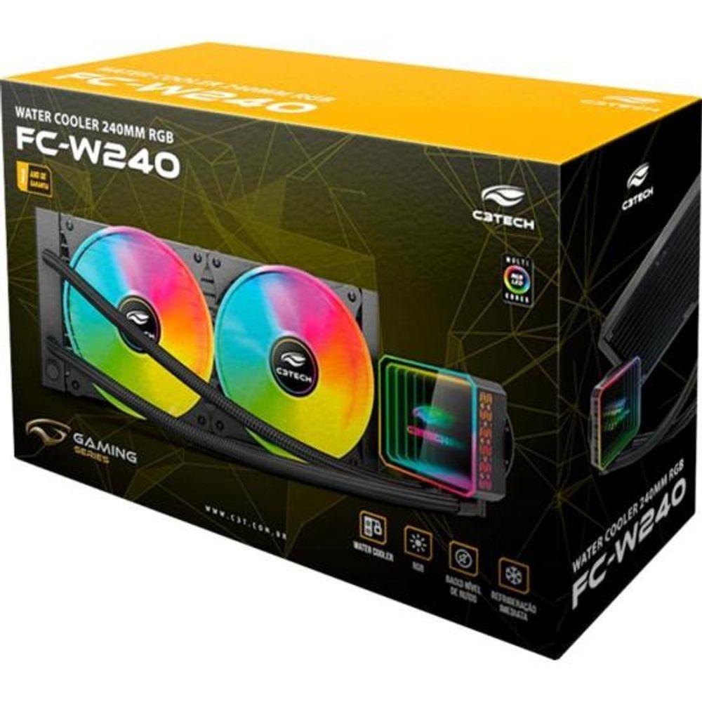 Miniatura Water Cooler C3tech Fc-w240rgb Preto