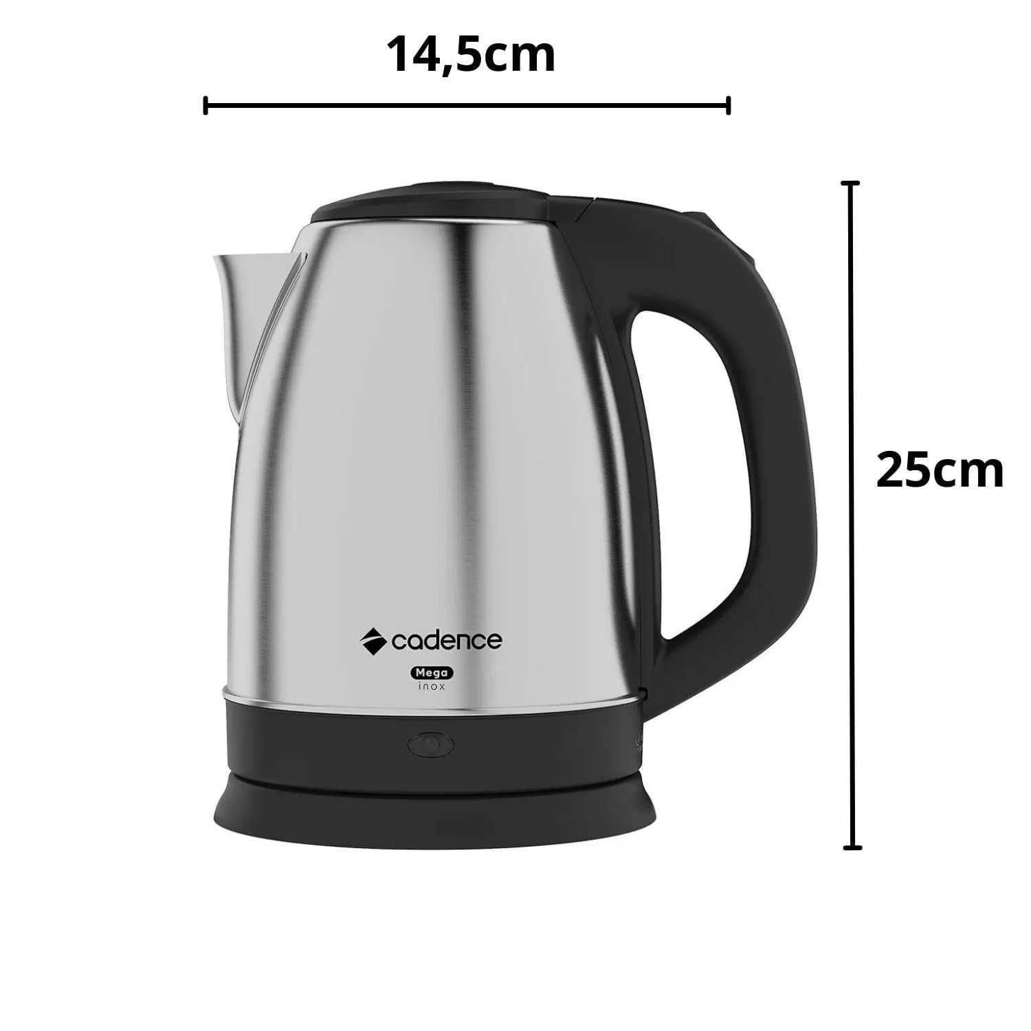 Chaleira Elétrica Automática Inox 1,9L 110V/220V Água Café