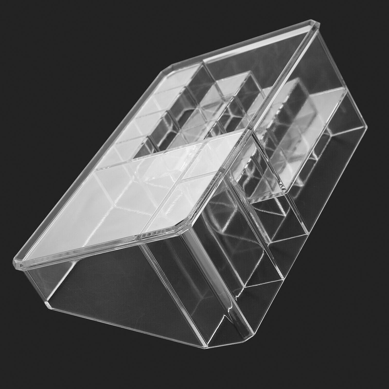 Organizador Porta Maquiagem Batom Pincéis Acrílico 911 Transparente - 21cm - Acrílico - 12cm - 16 - 1