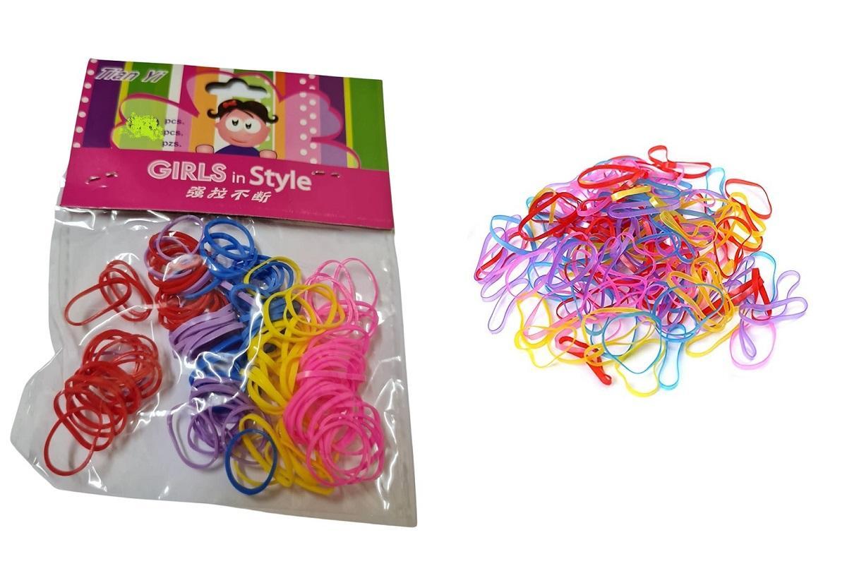 Miniatura Kit 360 Xuxinhas Elástico Cabelo Silicone Colorida Penteado