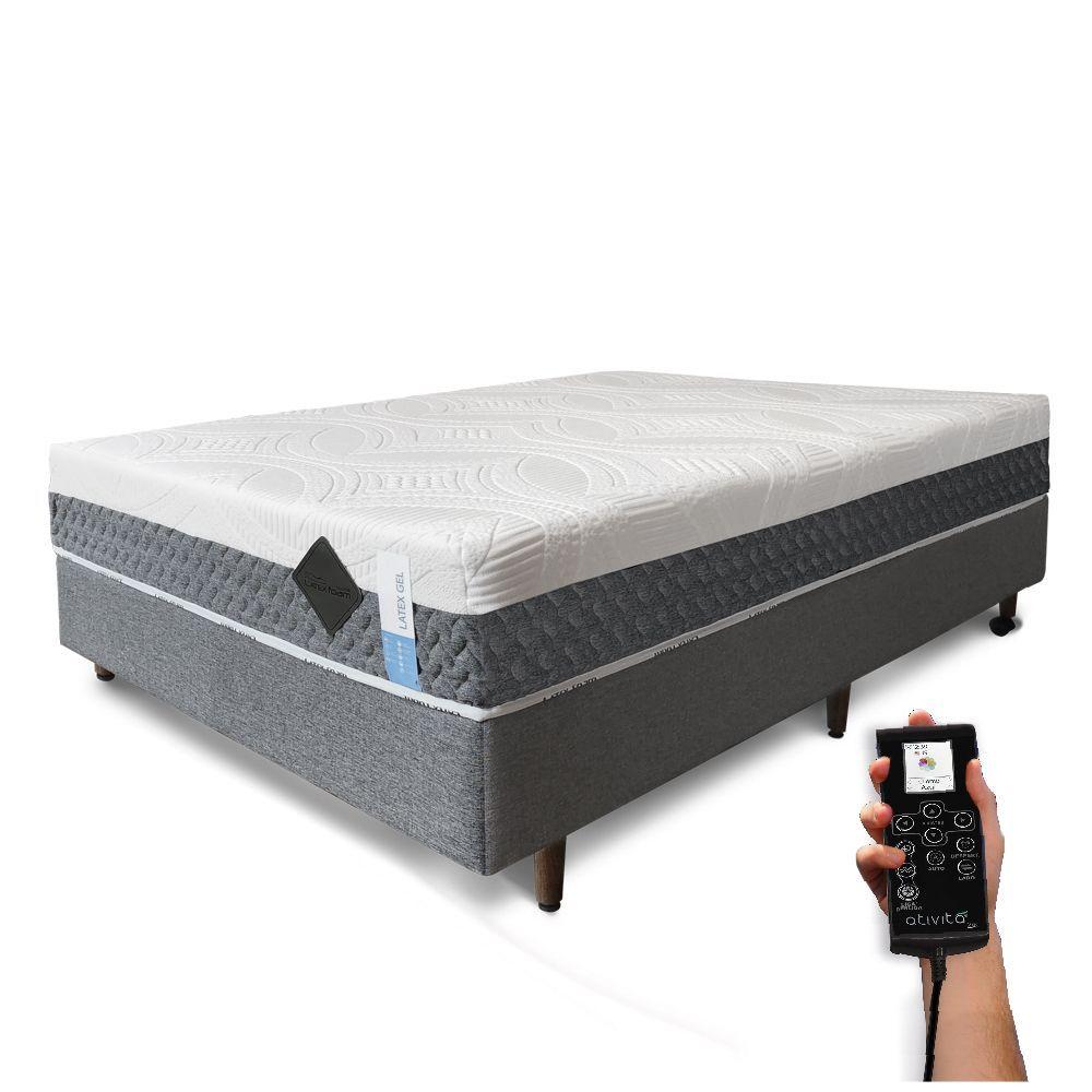 Miniatura Colchão De Látex Articulado Cinza 28cm Queen 160x200cm