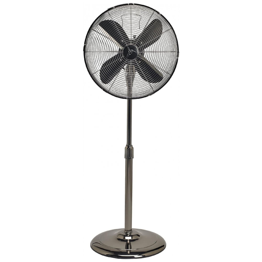 Miniatura Ventilador de Piso com Pedestal, 3 Velocidades e Altura Ajustável, Deco BREEZE Retrô DBF0210, Preto Metálico