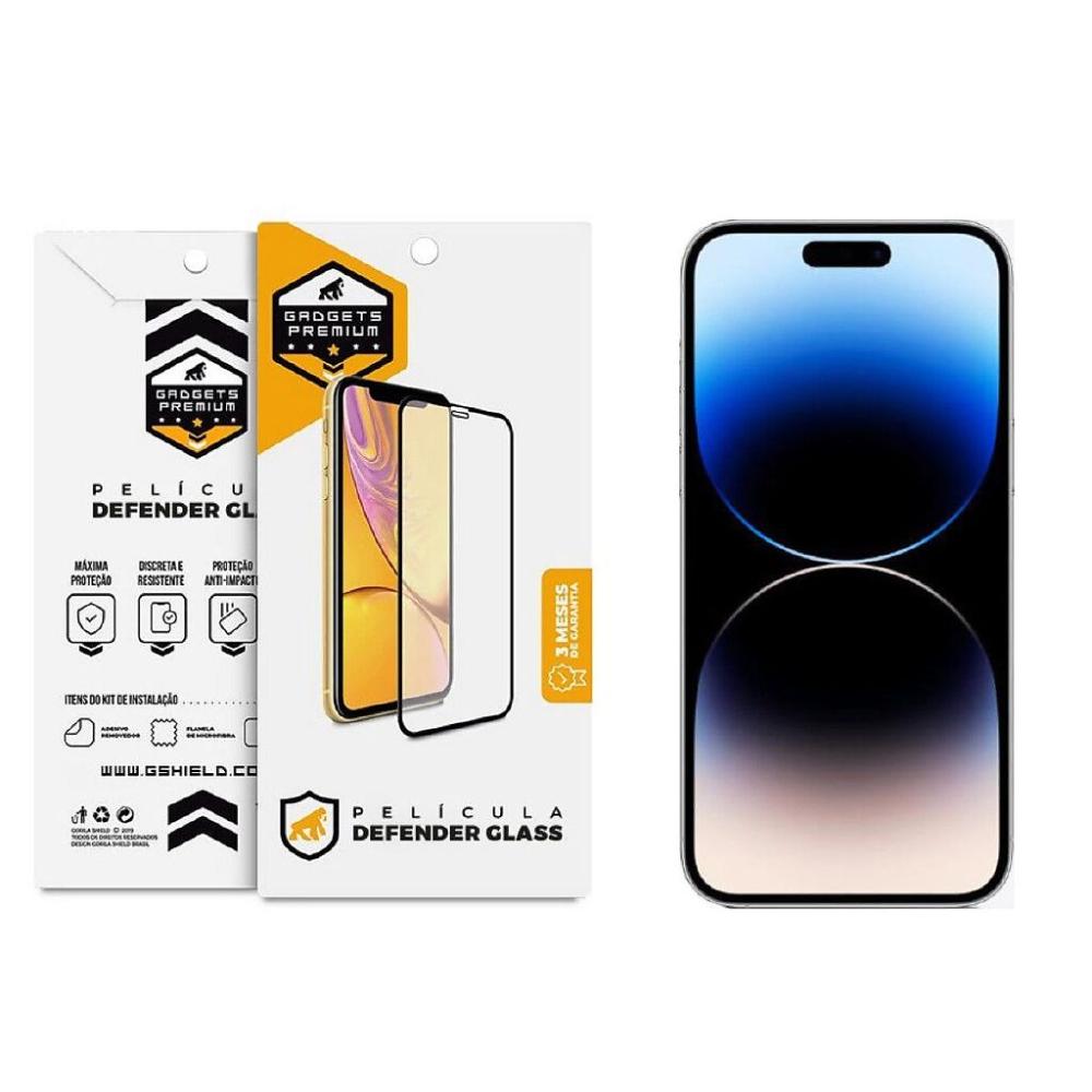 Miniatura Película para iPhone 14 Pro Max - Defender Glass Preta - Gshield