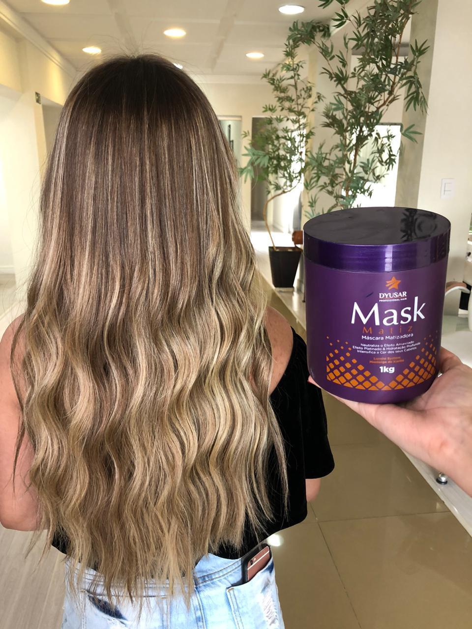 Kit Máscara Matizadora Dyusar Line Golden - Nutrição E Rest.