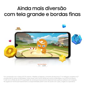 Smartphone Samsung Galaxy A26 Tela 6.7" 256GB 5G Câmera Tripla 50MP Preto