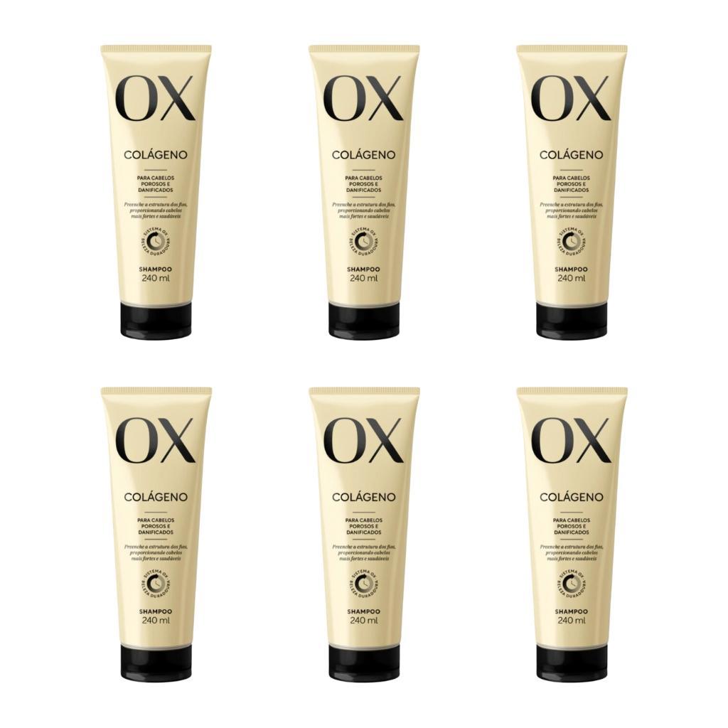 Miniatura Shampoo Ox 240Ml Colageno - Kit Com 6Un