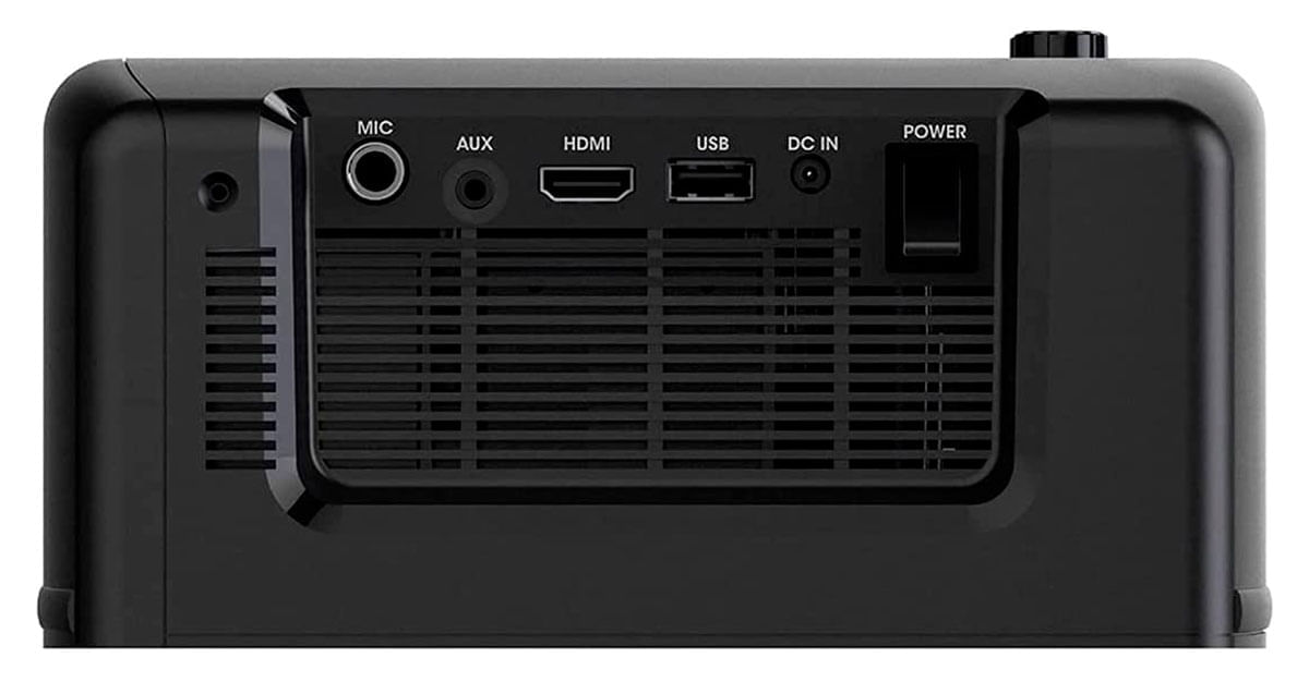 Miniatura Projetor de Filmes com Alto Falante e recepção remota de áudio