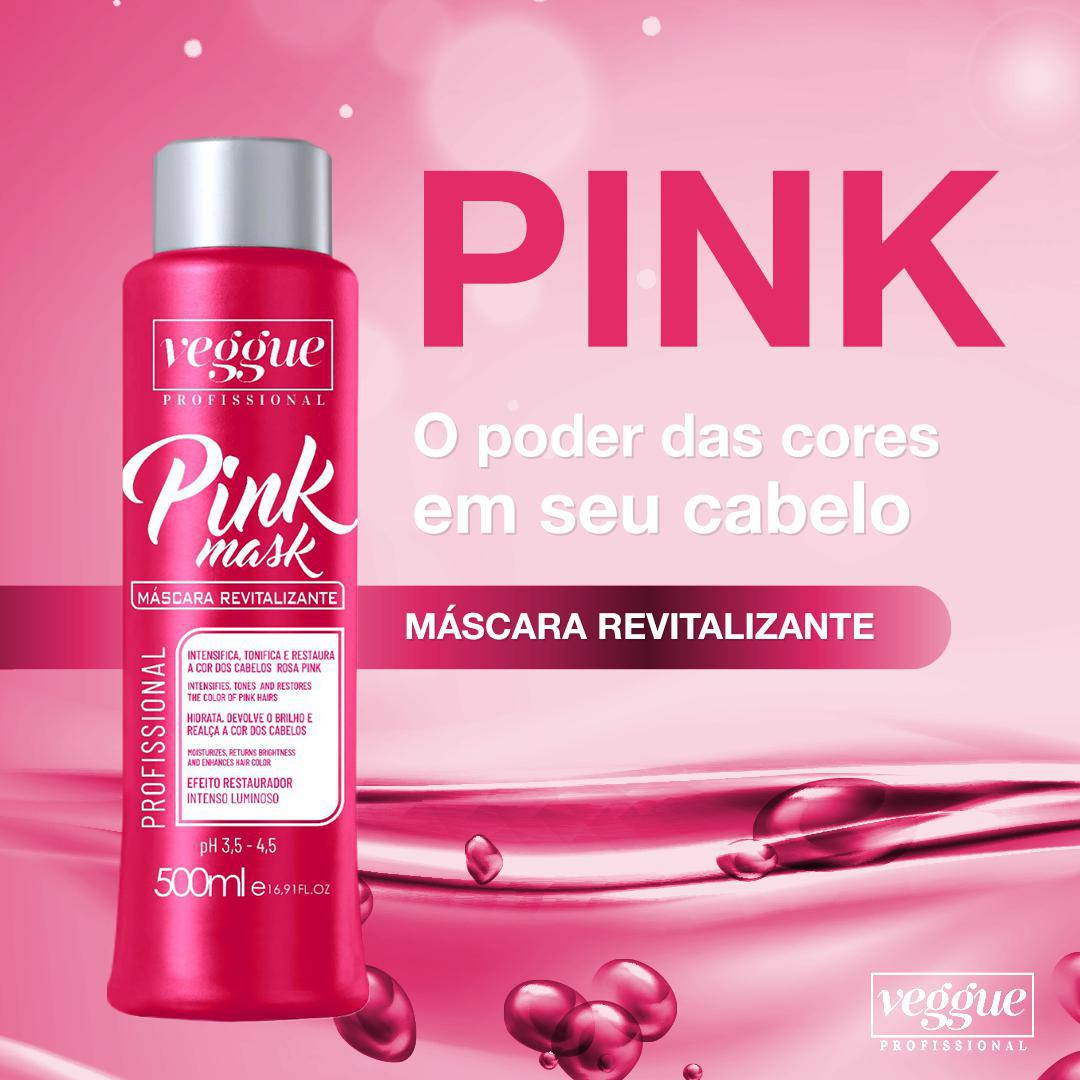 Miniatura Máscara Mask Color Pink Tonalizante 500Ml Liquid - Rosa Pink - Suave - Tintura temporária - Mascara Capilar - 1