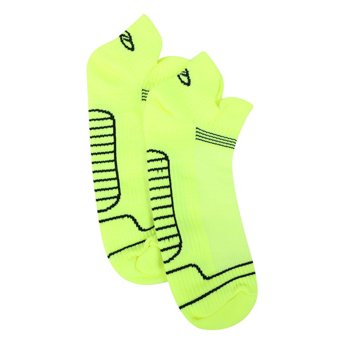 Miniatura Meia Olympikus Cano Curto Perfurada Feminina Amarelo - 33/38