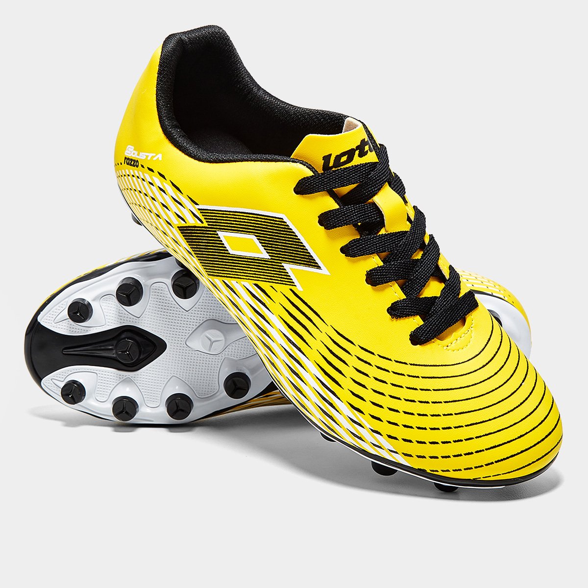Miniatura Chuteira Campo Lotto Solista Razzo Unissex Amarelo+Preto - 37