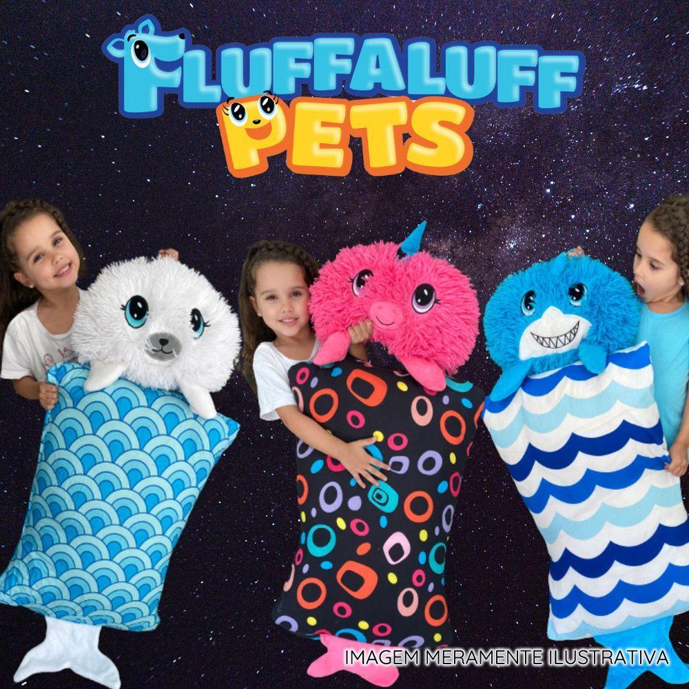 Saco De Dormir Tubarão + Fronha Tubarão Fluffaluff Pets