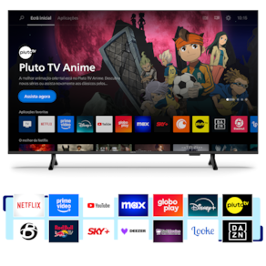 Smart TV 50" 4K Philips 50PUG7300/78 UHD Titan OS Pixel Precise Comando de Voz Preta