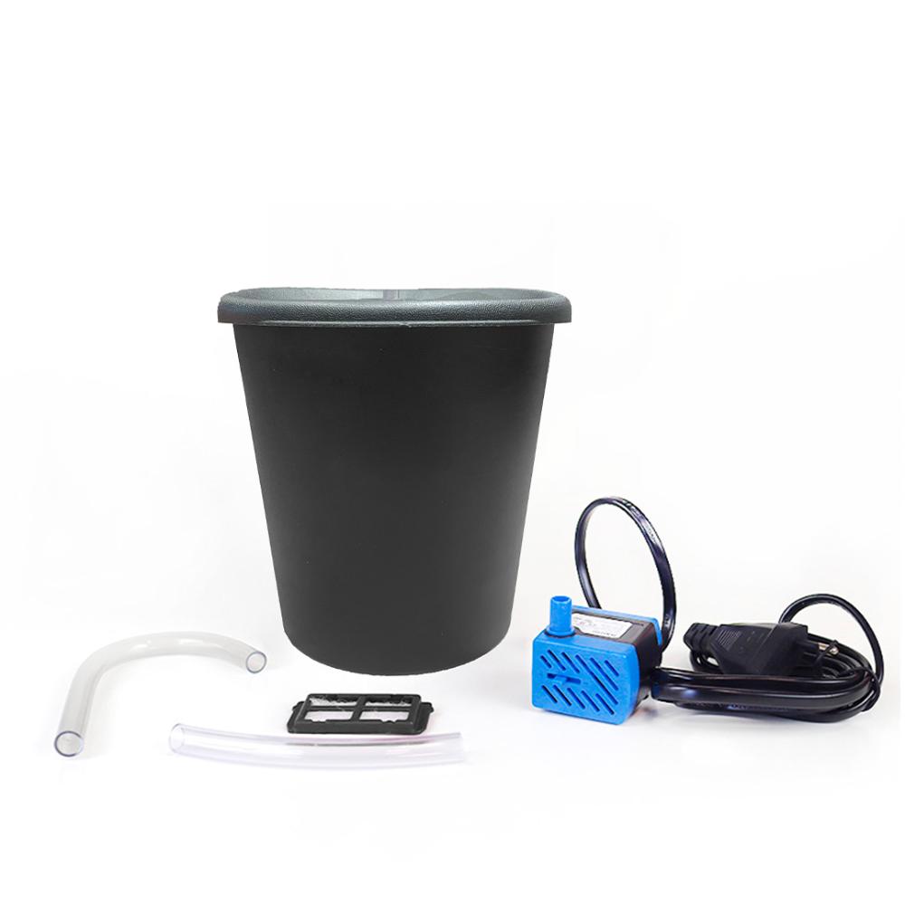 Miniatura Fonte Bebedouro Elevado Meau Preto para Cães e Gatos - Bivolt
